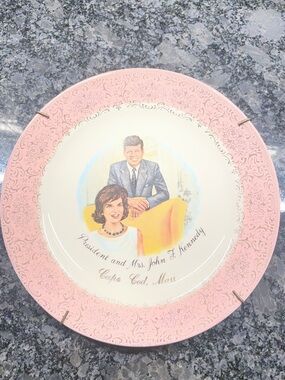 Presidential Commemorative Decorative Pink Wall Plate